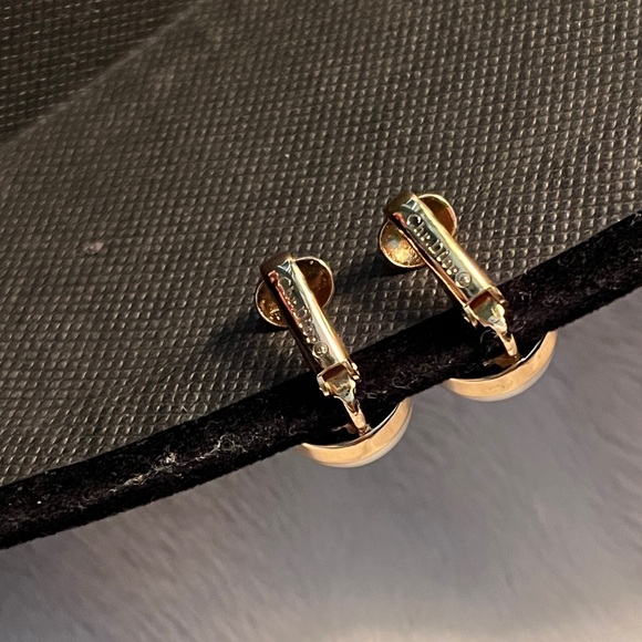 Gorgeous Christian Dior Holiday Wedding Pearls Rhinestone Gold Clip-On Earrings - Picture 7 of 7